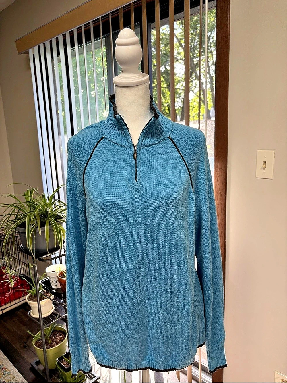 Eddie Bauer 1/4 Zip Mock Neck Sweater